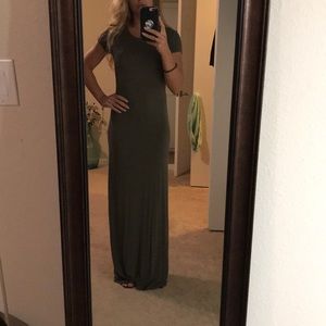 Army green Maxi dress